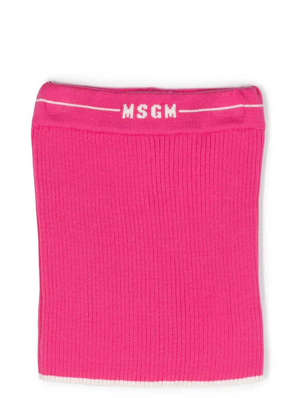 

MSGM Kids logo knit mini skirt - Pink