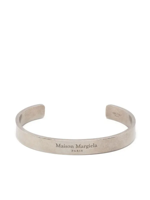 Maison Margiela logo-engraved Cuff Bracelet - Farfetch