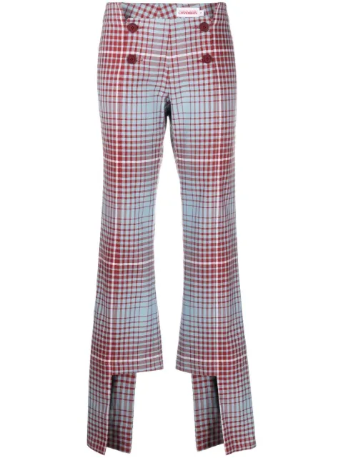 Charles Jeffrey Loverboy pantalones con cuadros estampados y paneles