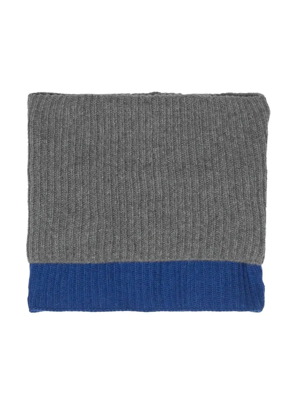 

Emporio Armani two-tone ribbed-knit scarf - Grey