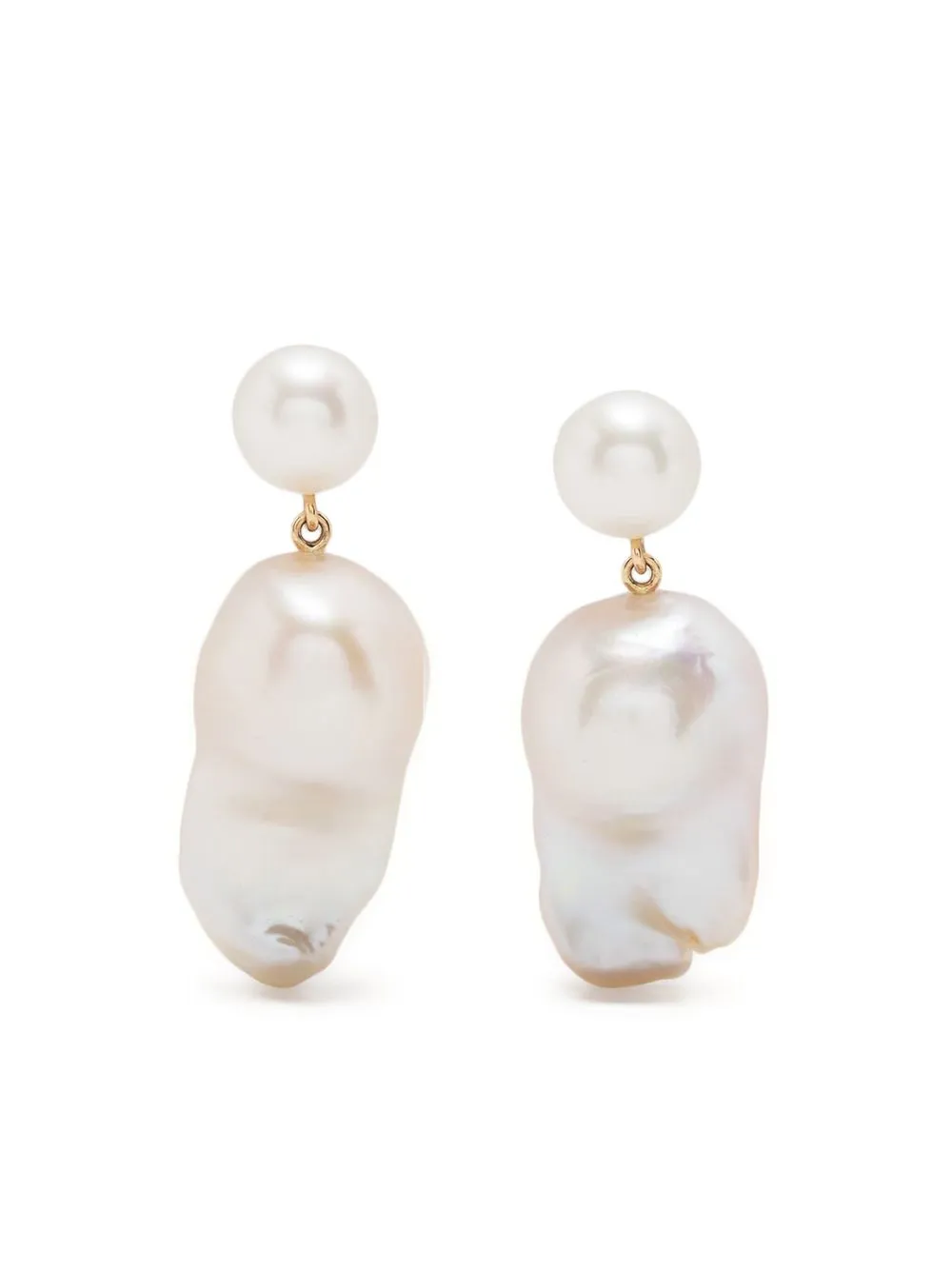 

Sophie Bille Brahe 14kt yellow gold drop earrings - White