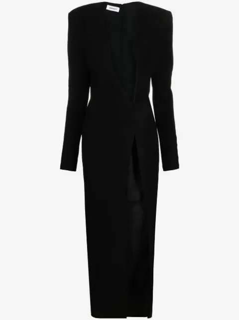 Mônot plunging V-neck dress