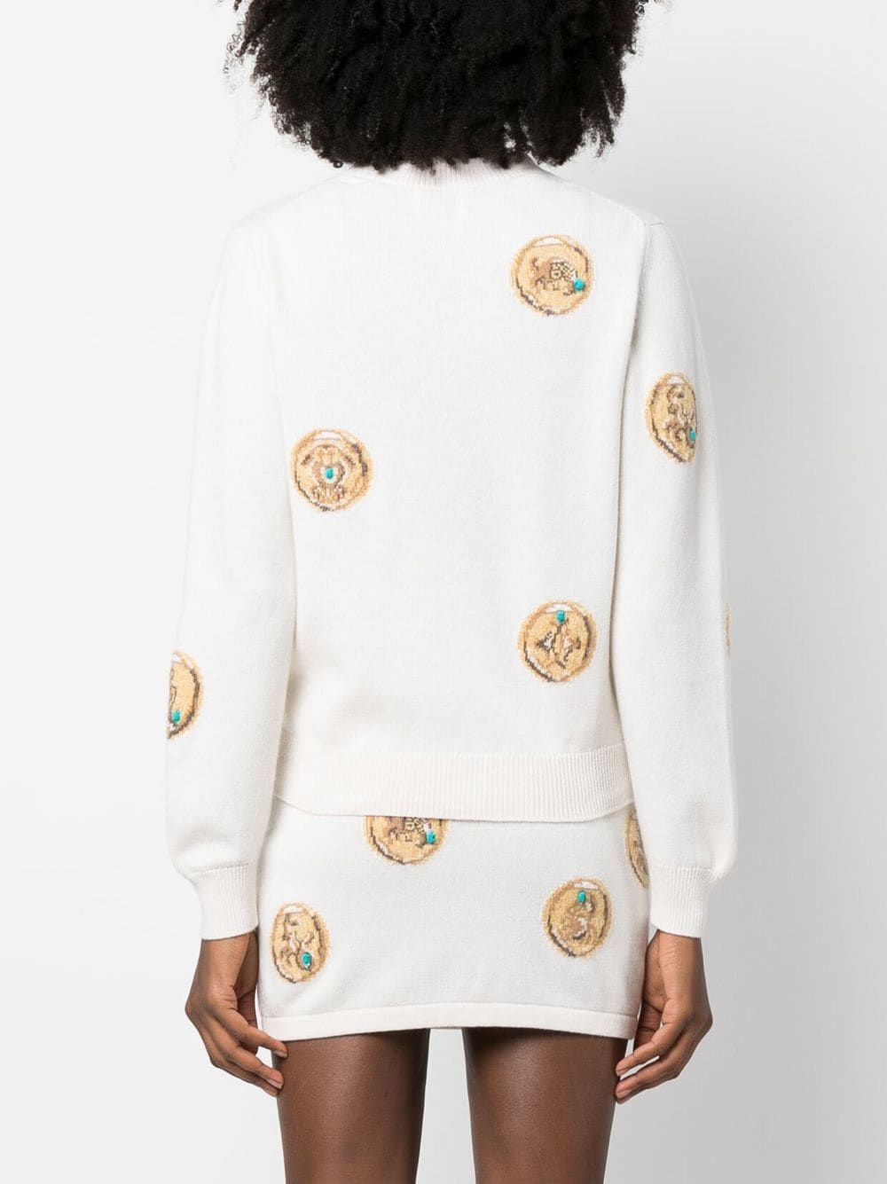 Shop Barrie Zodiac Signs Jumper In Neutrals