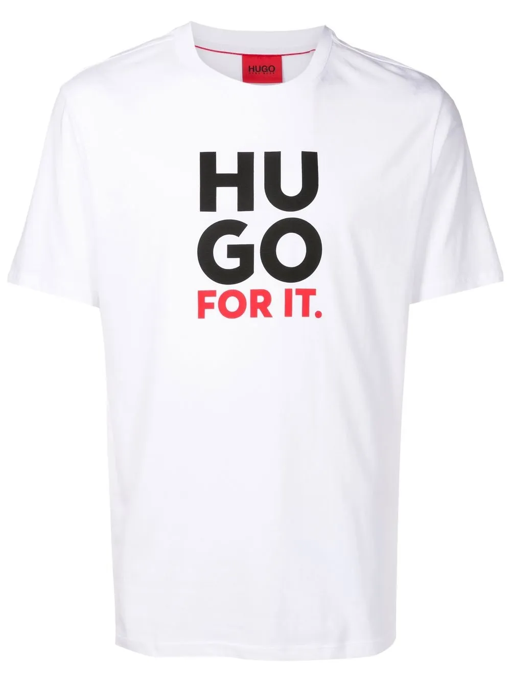 

HUGO logo-print detail T-shirt - White