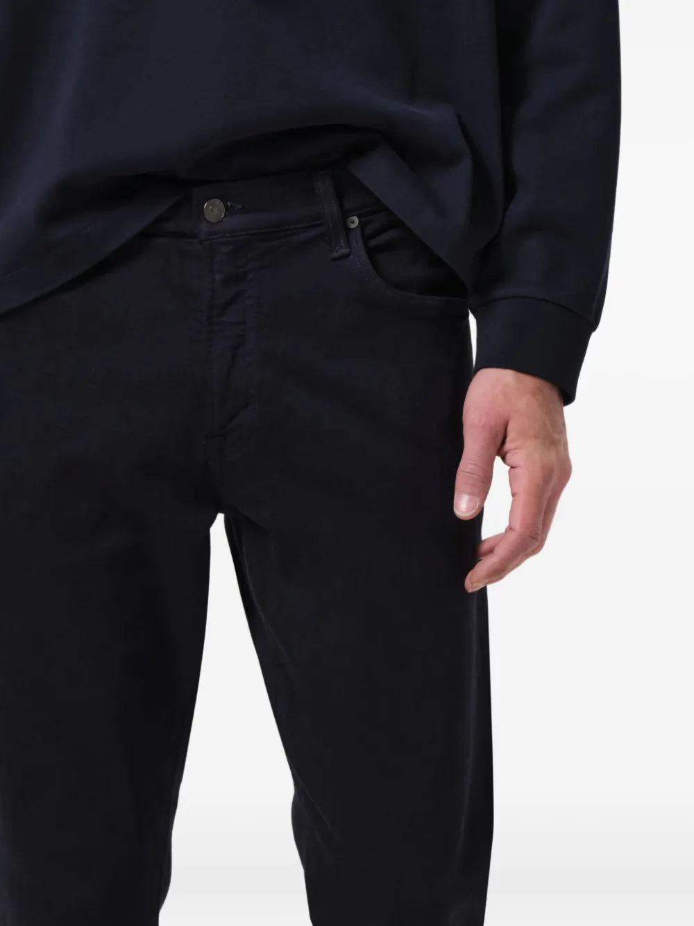 Citizen Of Humanity Twill Trousers In Black