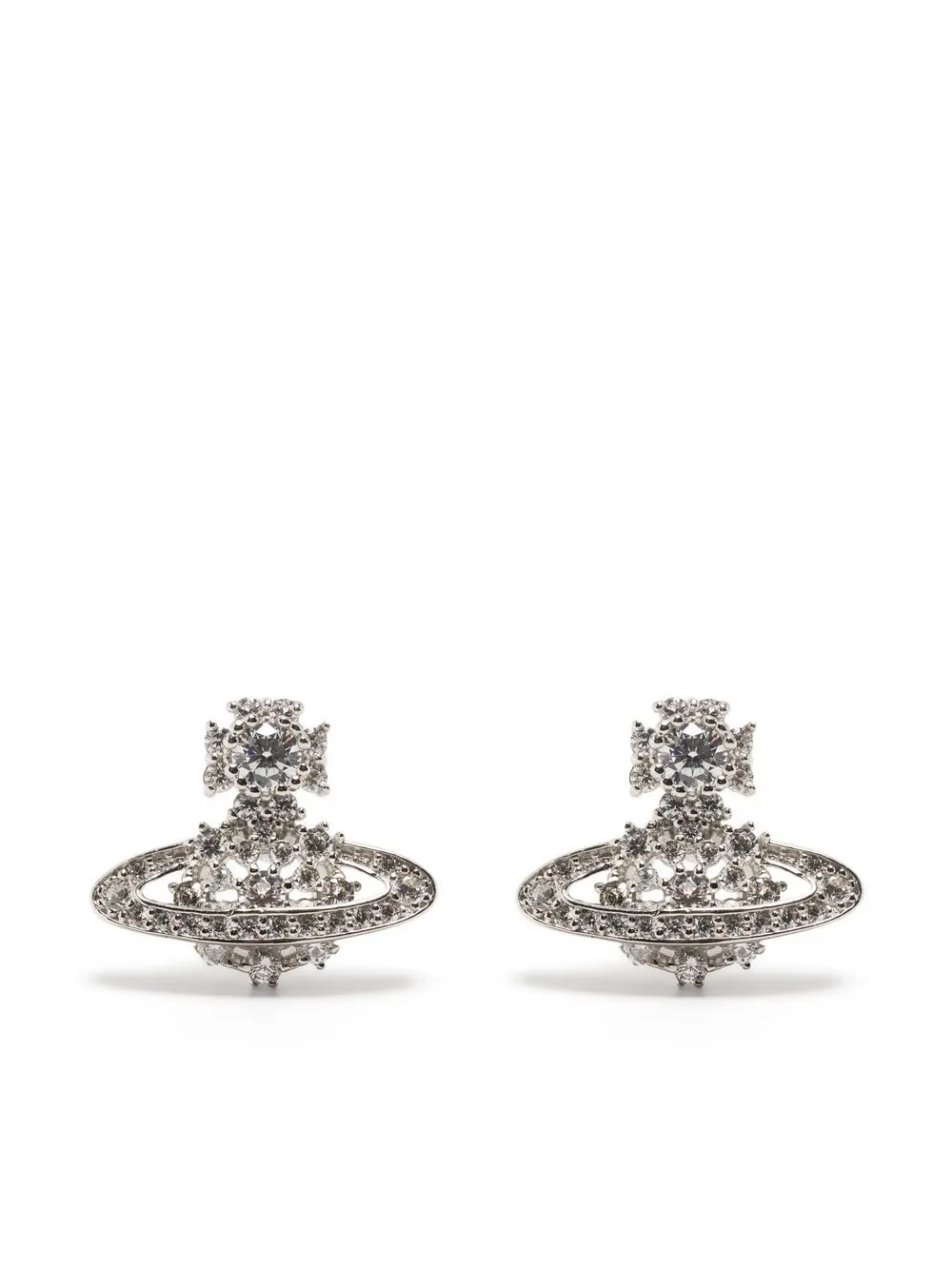 

Vivienne Westwood crystal orb earrings - Silver