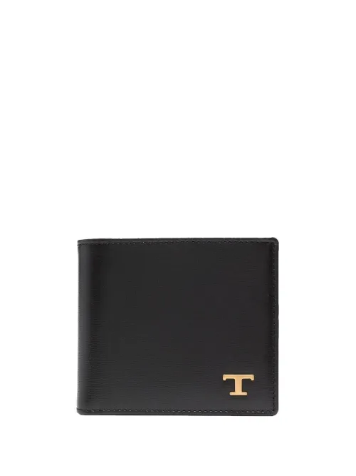 Portefeuille pliant en cuir à plaque logo - Tod's - Modalova