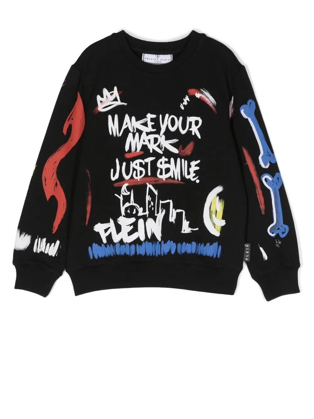 

Philipp Plein Junior graffiti-print crew-neck sweatshirt - Black