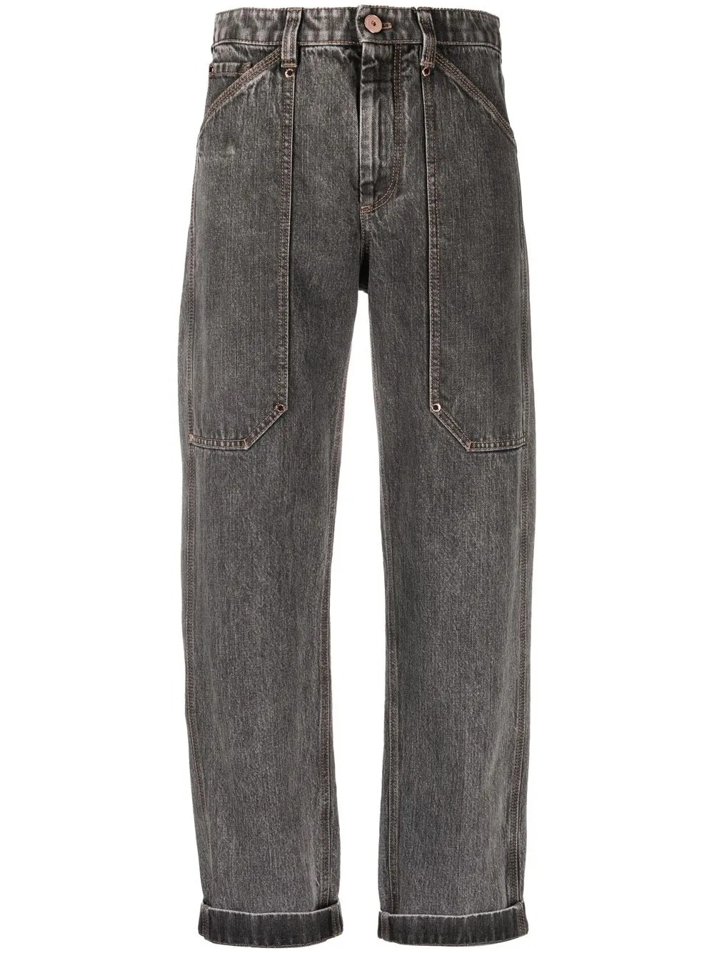 

Brunello Cucinelli straight-leg cropped jeans - Grey