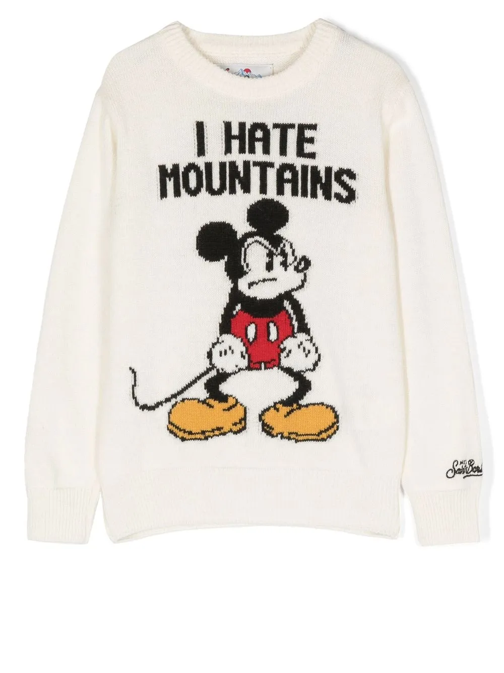 

MC2 Saint Barth Kids suéter con motivo de Mickey Mouse en intarsia - Blanco