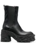 Premiata 95mm chunky-block heel boots - Black