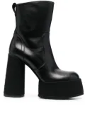 Premiata platform-sole 125mm heeled boots - Black