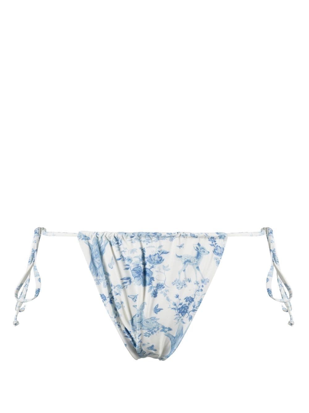 Frankies Bikinis Bikinislip met bloemenprint - Wit