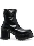 Premiata 80mm block-heel ankle boots - Black