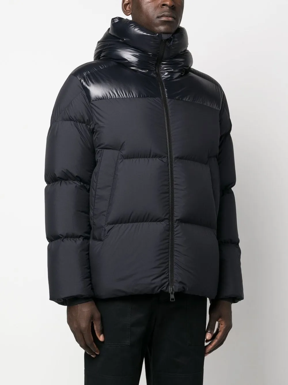 Damavand shine-panelled padded jacket