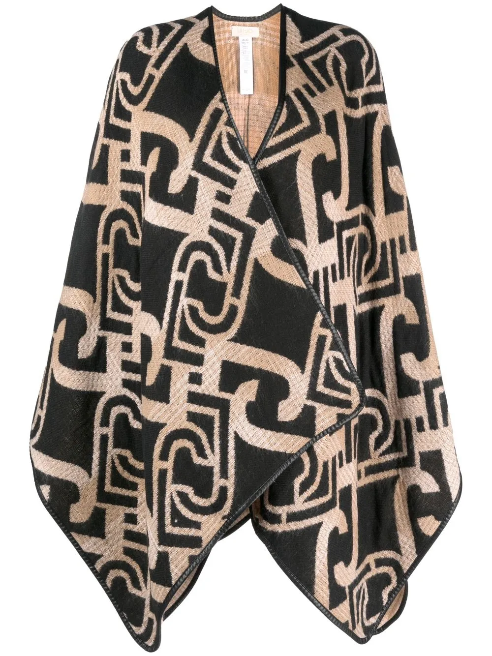 

LIU JO patterned cape jacket - Black