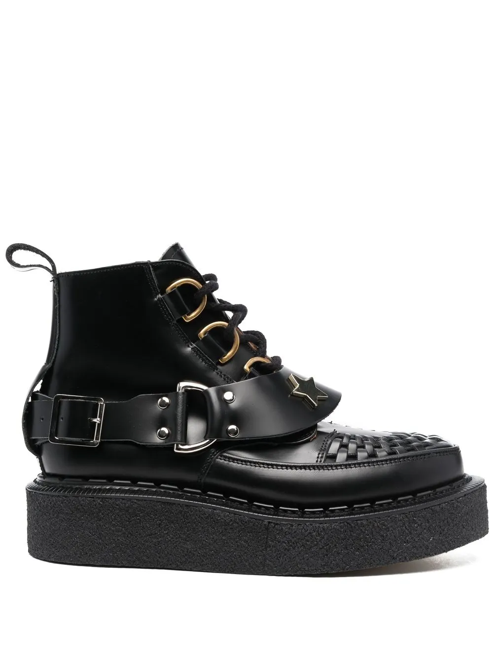 

Charles Jeffrey Loverboy botas con panel entretejido - Negro