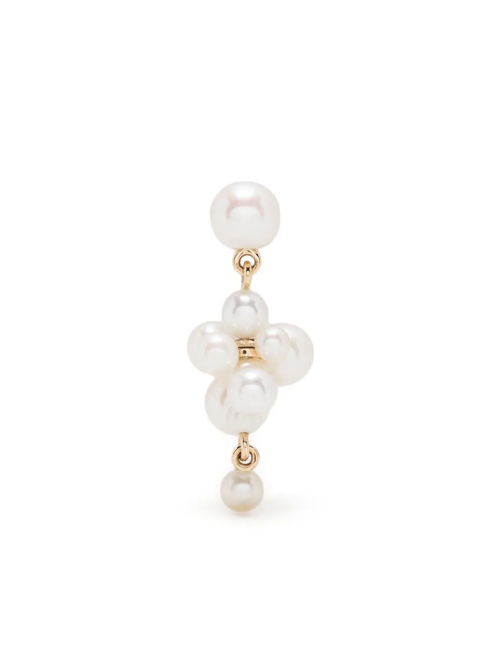 

Sophie Bille Brahe arracadas en oro amarillo de 14kt con perlas de agua dulce - Blanco