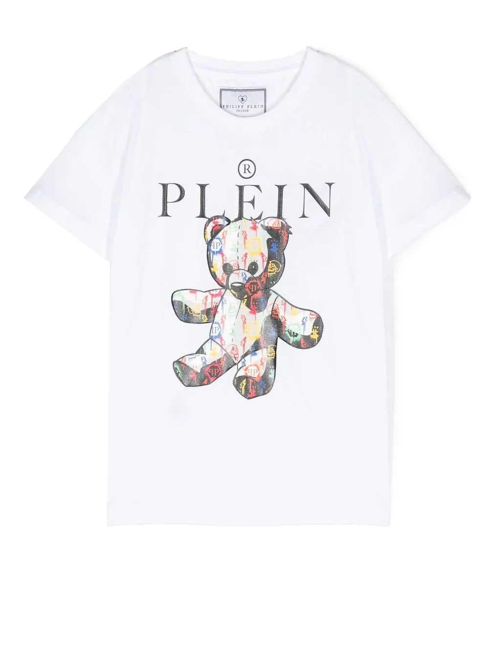 

Philipp Plein Junior playera con logo estampado - Blanco