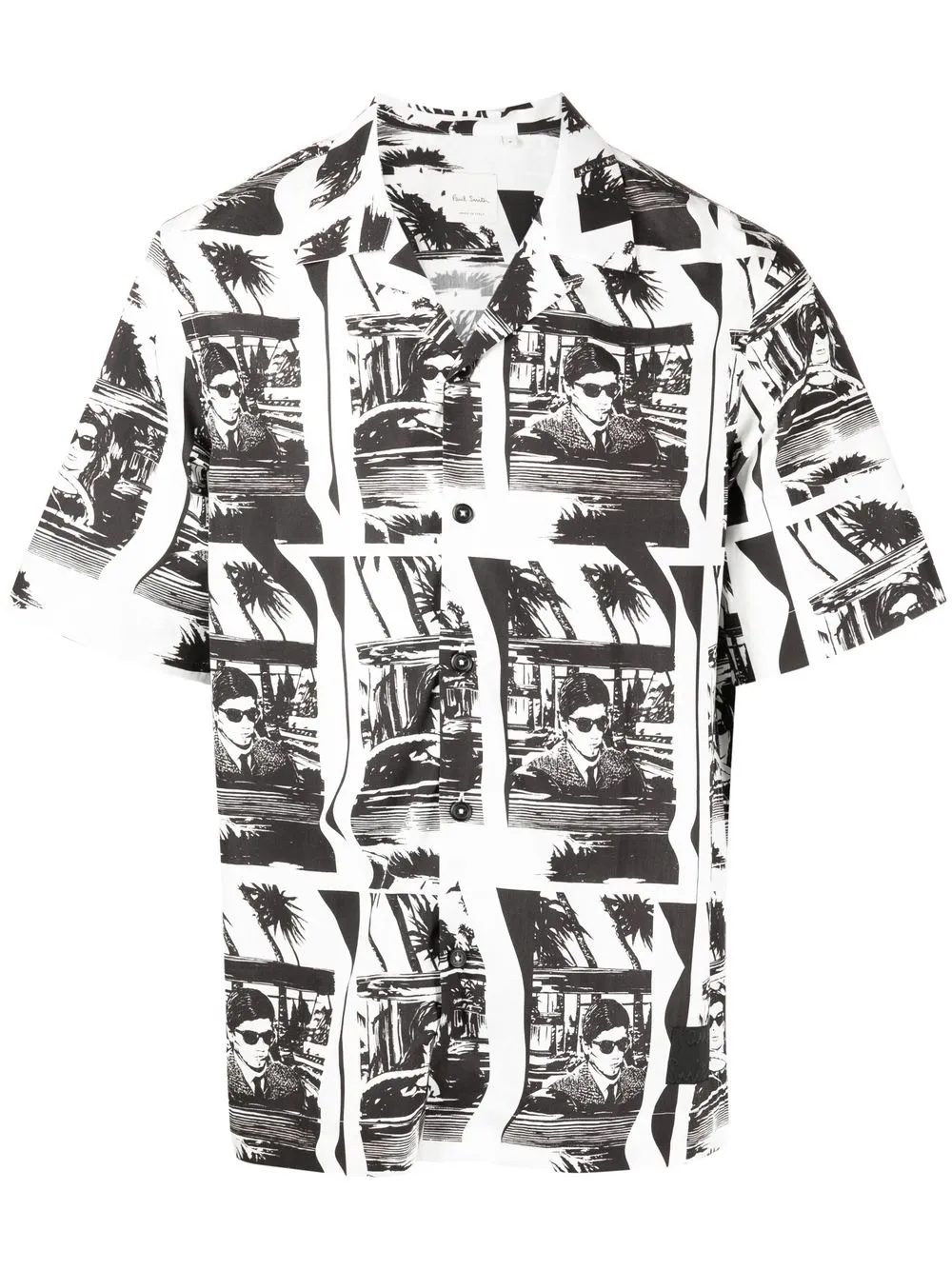

Paul Smith graphic-print short-sleeved shirt - Black