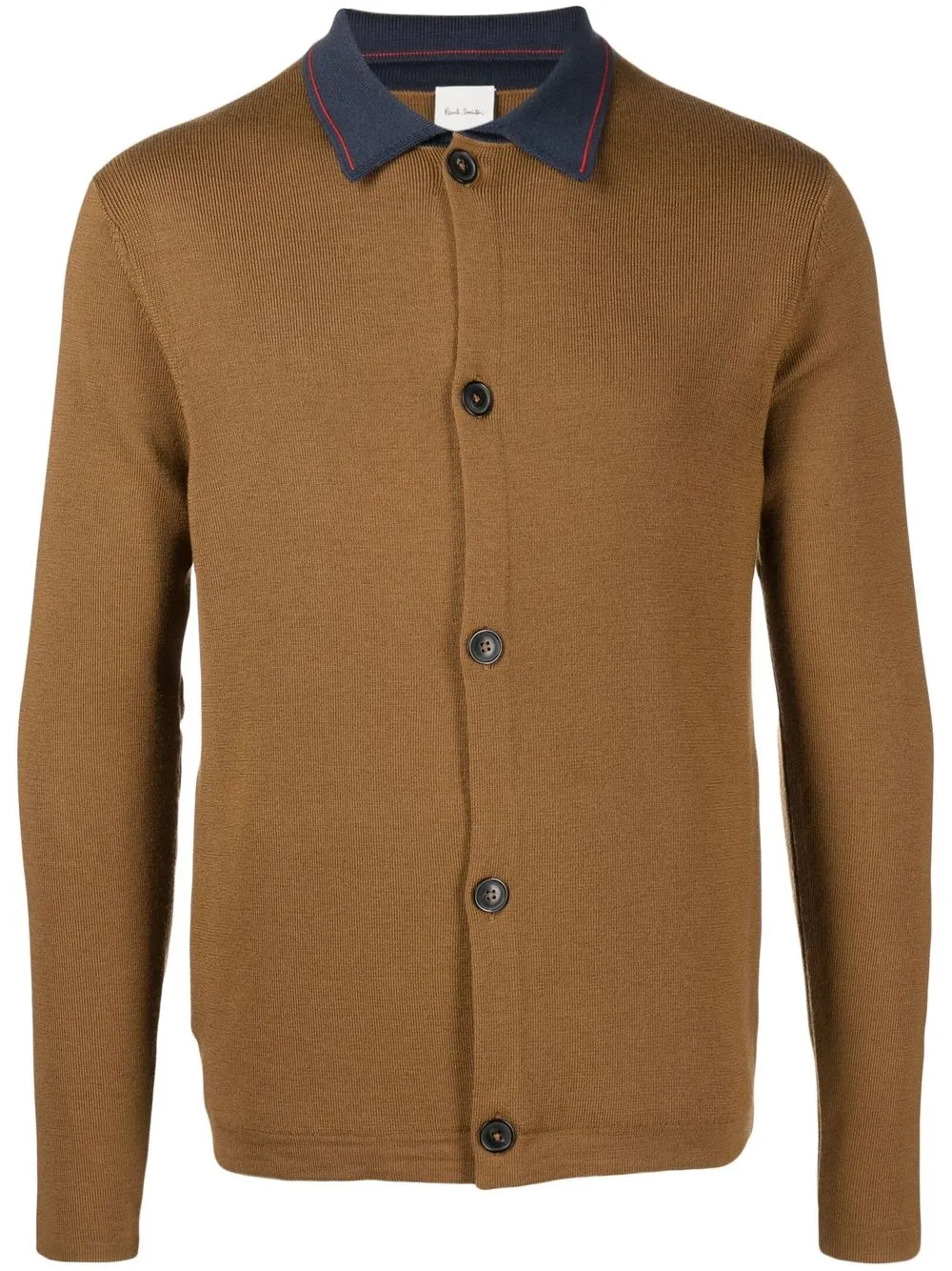 

Paul Smith contrast-collar button-up cardigan - Brown