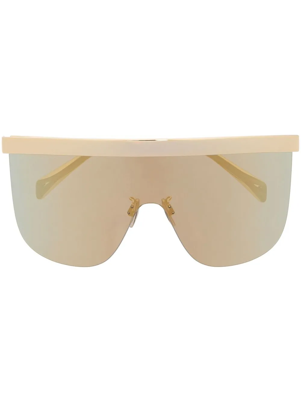

Celine Eyewear mask-frame rimless sunglasses - Gold