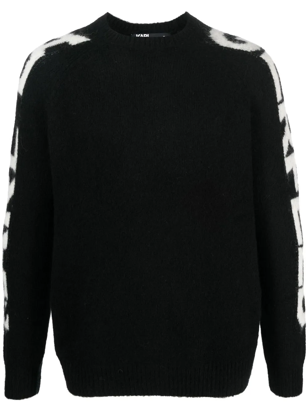 

Karl Lagerfeld intarsia knit-logo jumper - Black