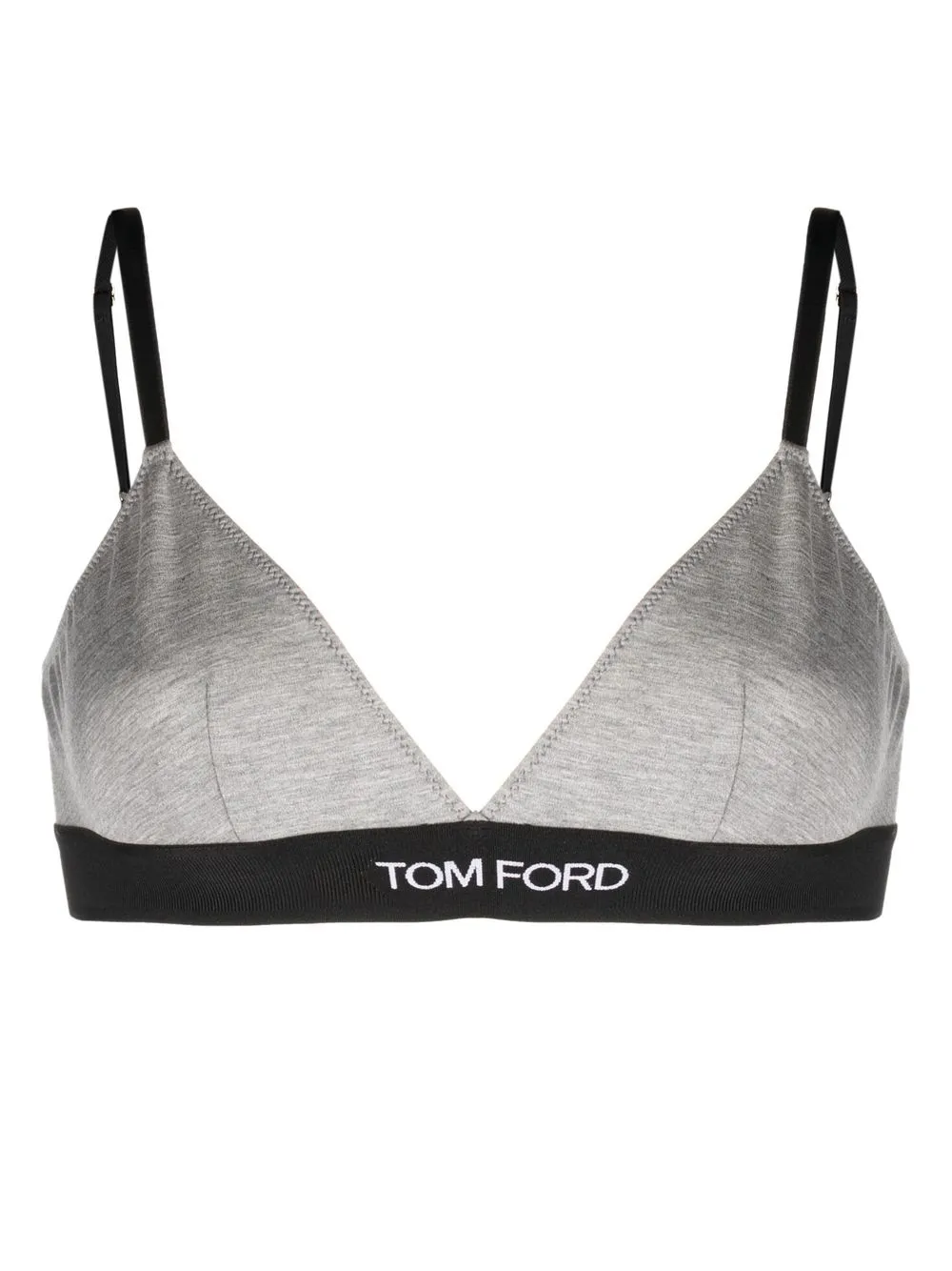 

TOM FORD jersey contour logo-hem bralette - Grey