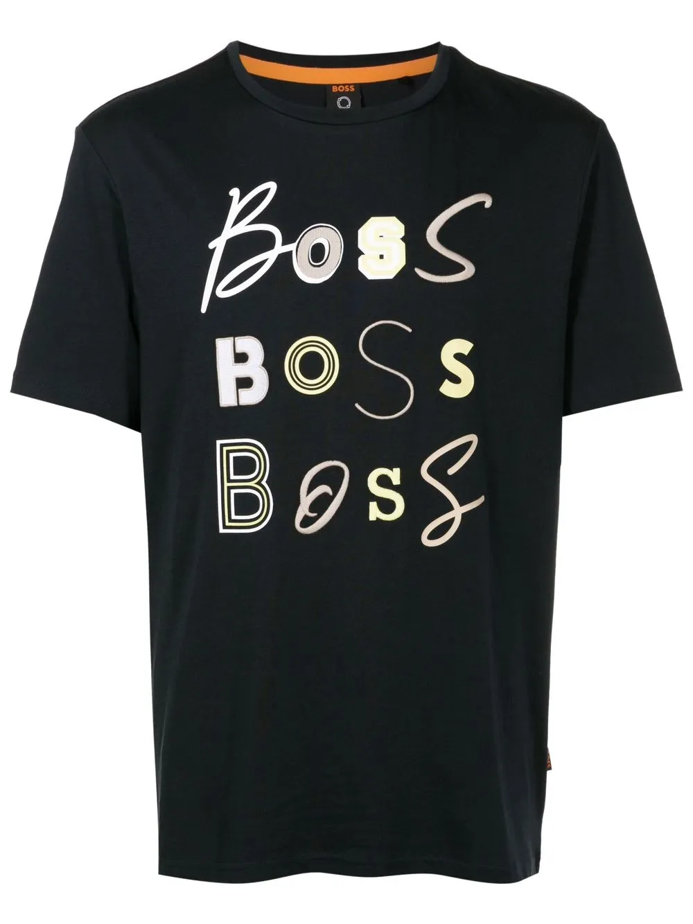 

BOSS playera con logo estampado - Azul
