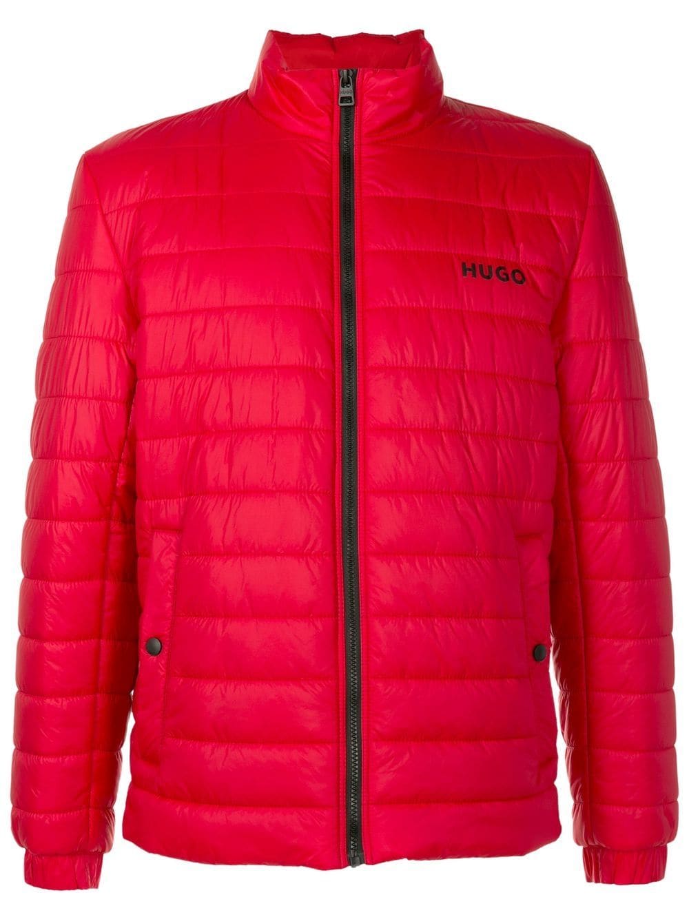 Hugo Logo-print Padded Jacket In Red