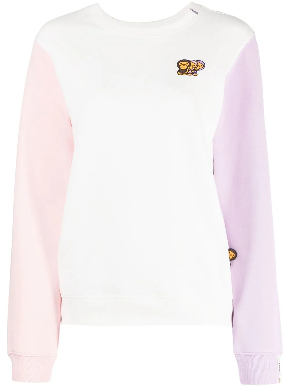 *BABY MILO® STORE BY *A BATHING APE® sweat colour block à logo brodé - Blanc Top Merken Winkel