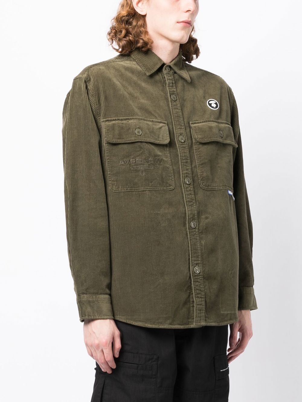 AAPE BY *A BATHING APE logo-embroidered shirt jacket Men