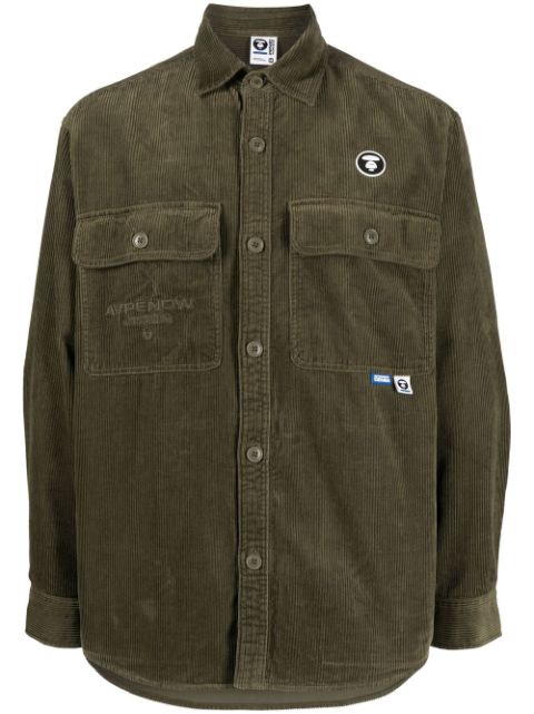 AAPE BY *A BATHING APE logo-embroidered shirt jacket Men