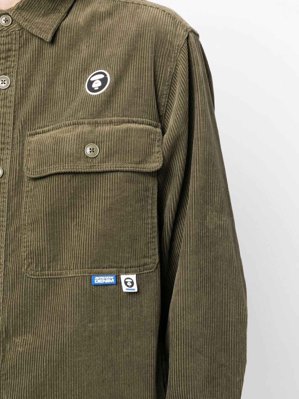 AAPE BY *A BATHING APE logo-embroidered shirt jacket Men