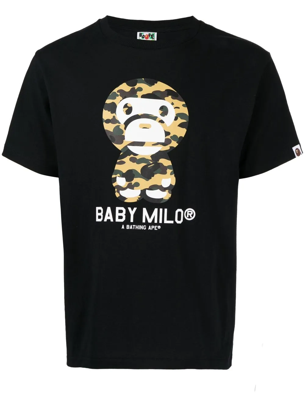 

A BATHING APE® playera con logo estampado - Negro