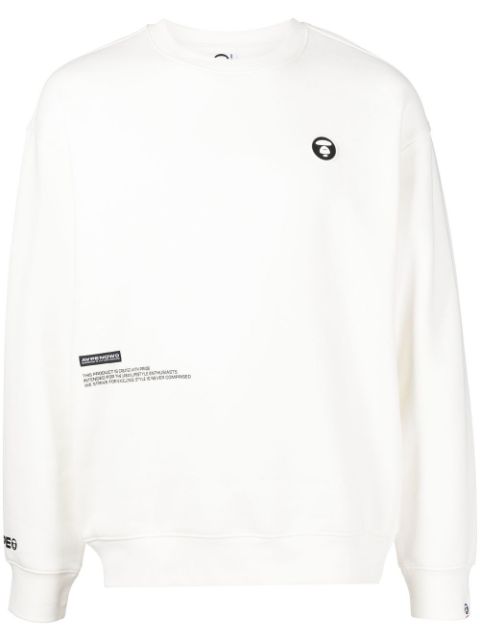 AAPE BY *A BATHING APE logo-patch crew neck sweatshirt Men