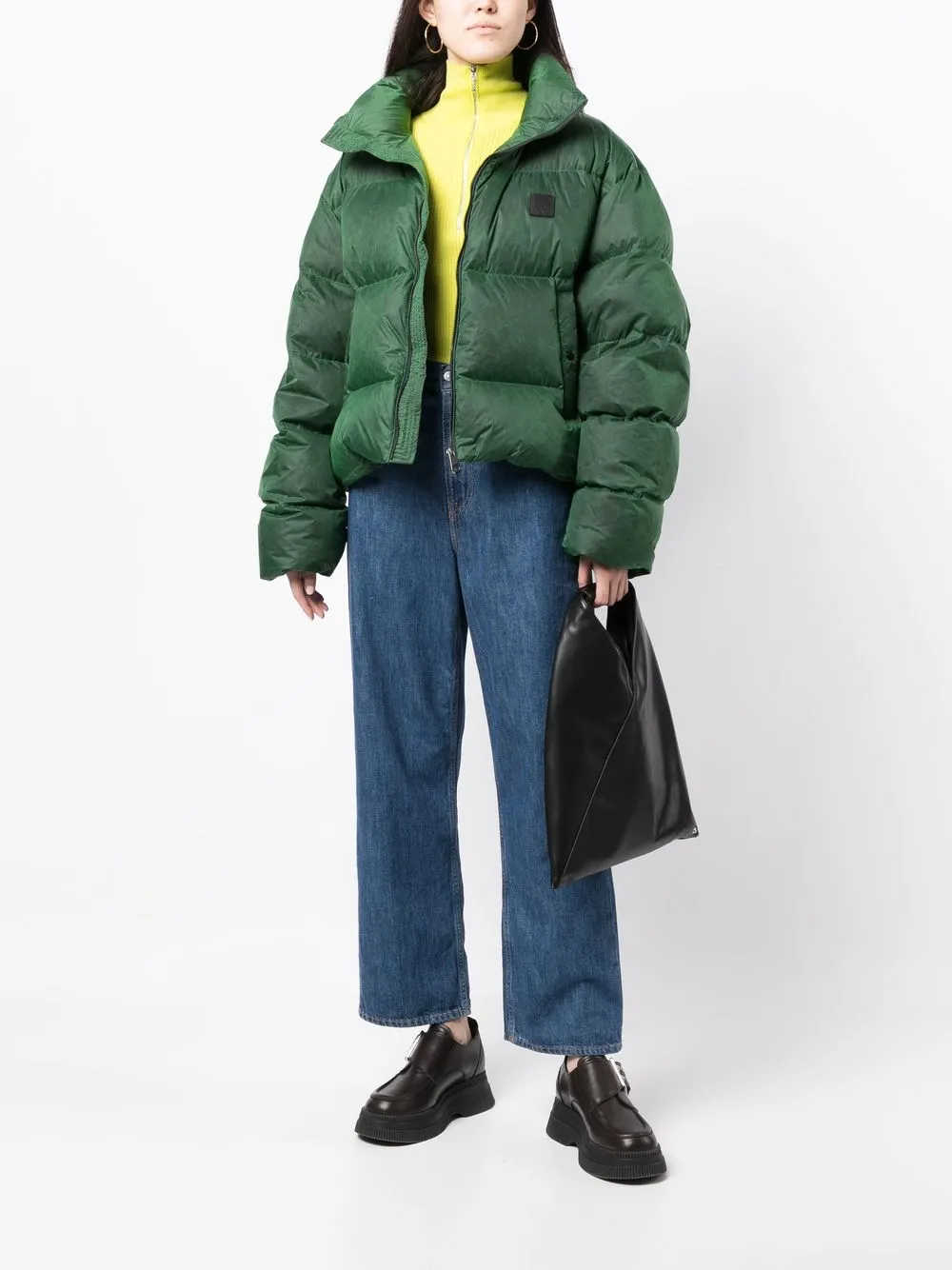 

Ader Error logo-patch padded jacket - Green