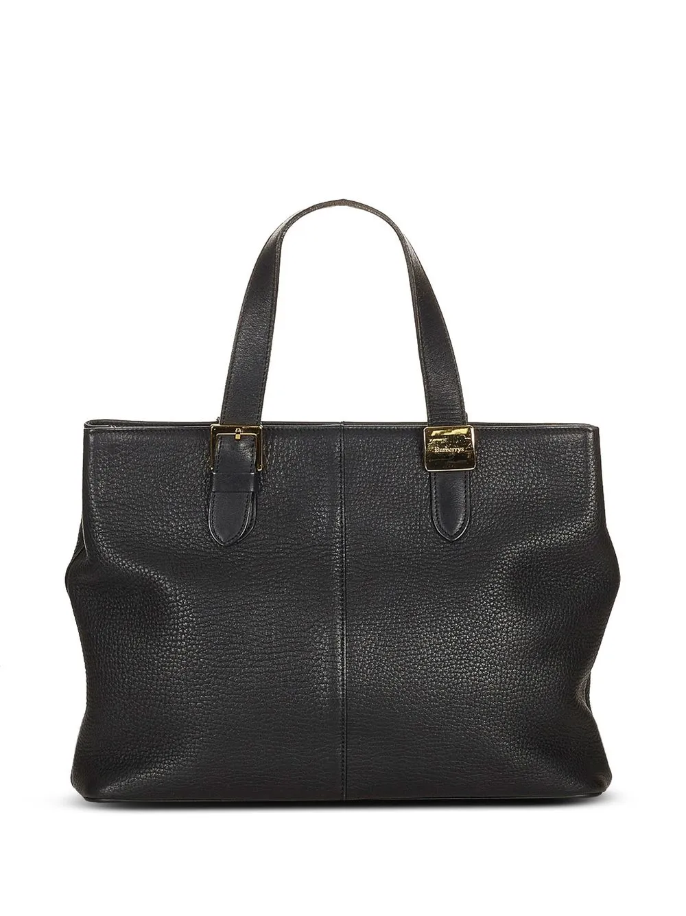 

Burberry Pre-Owned tote con placa del logo - Negro