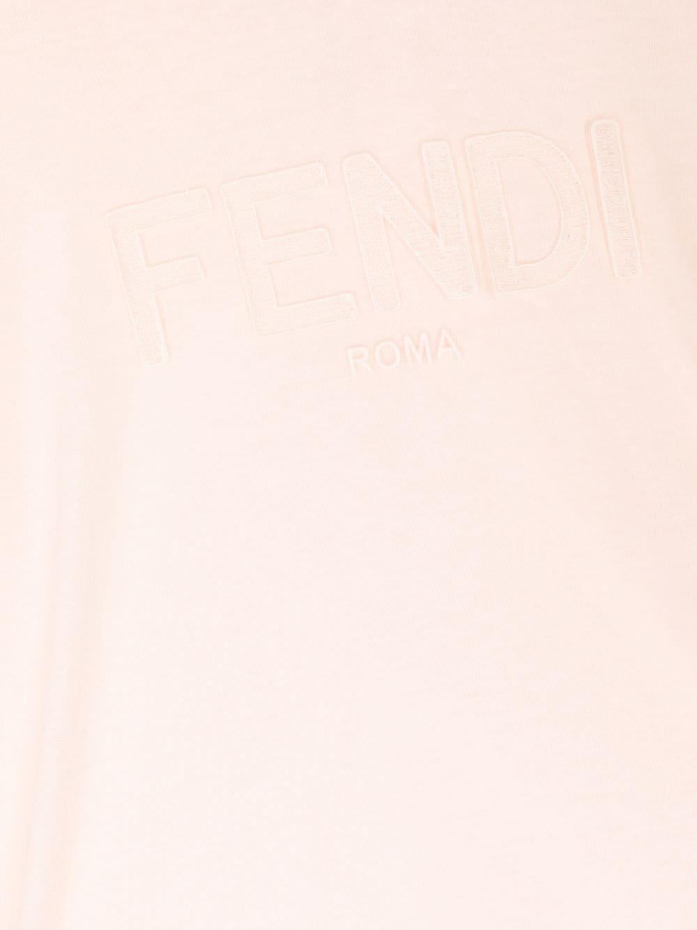 Shop Fendi Embroidered-logo T-shirt In Pink