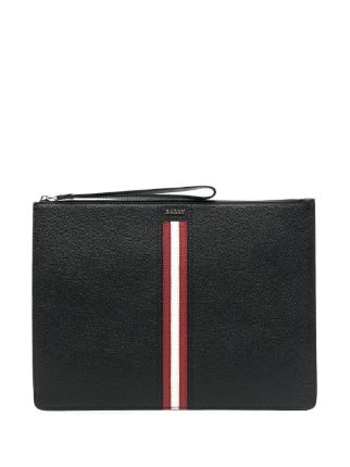 Bally Leather Striped Clutch Bag - Farfetch