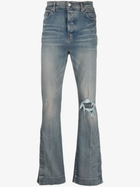 AMIRI ripped-detail bootcut jeans