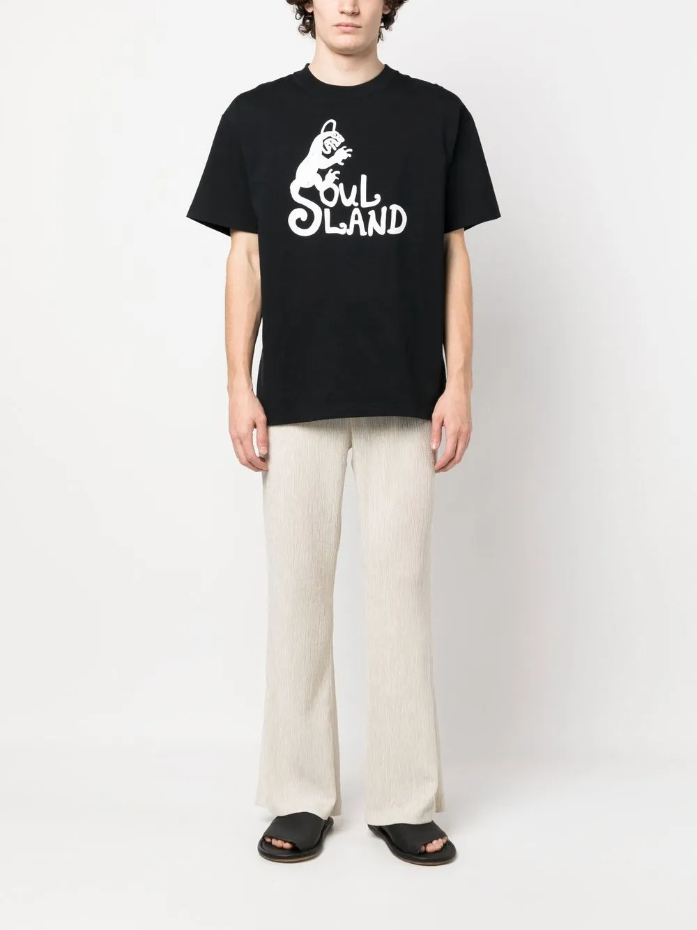 Soulland T-shirt met logoprint - Zwart