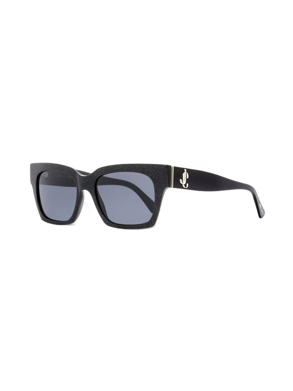 Shop Jimmy Choo Jo Rectangular-frame Sunglasses In Black