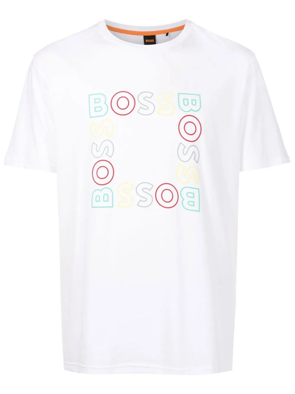 

BOSS logo-print detail T-shirt - White