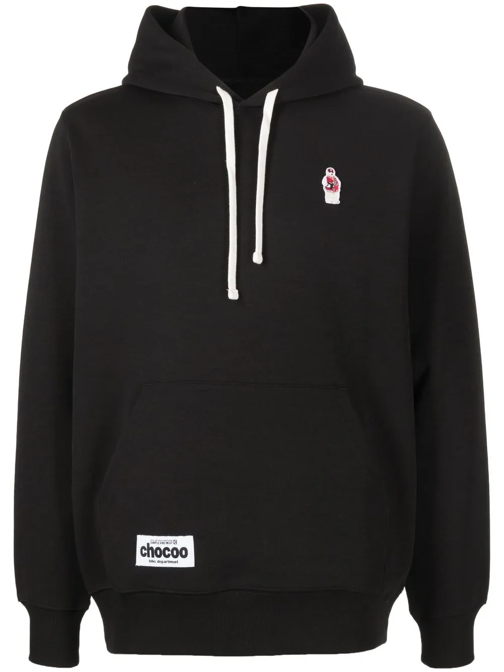 

CHOCOOLATE festive logo-patch cotton hoodie - Black