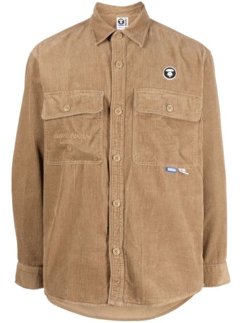 AAPE BY *A BATHING APE logo-embroidered shirt jacket Men