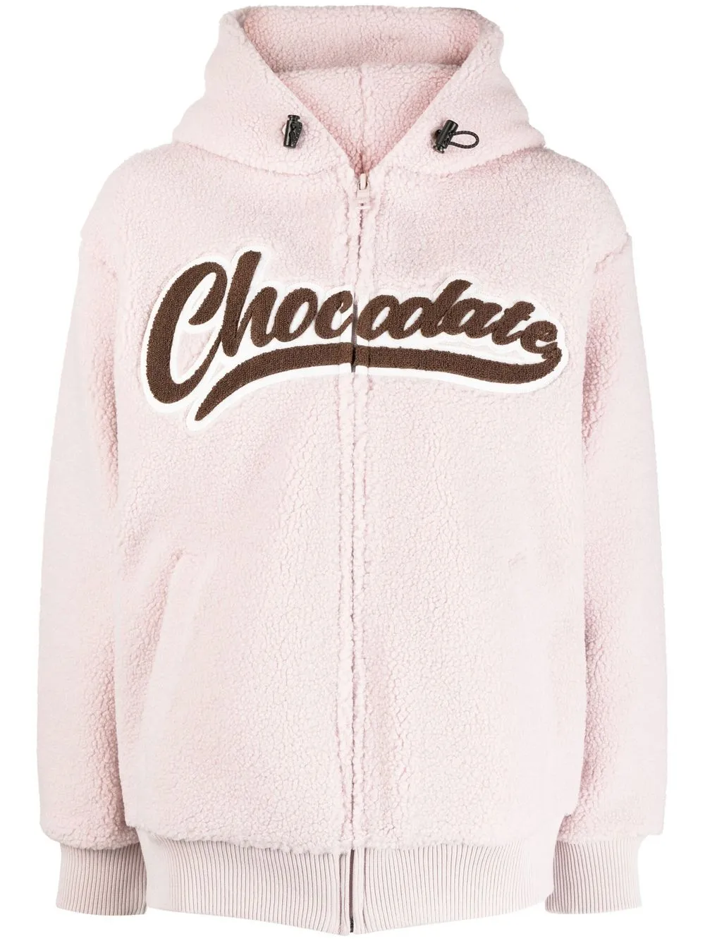 

CHOCOOLATE embroidered-logo zip-up hoodie - Pink