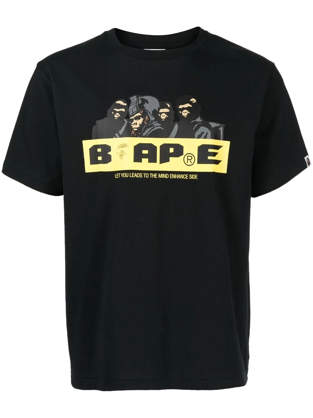 

A BATHING APE® playera con logo estampado - Negro