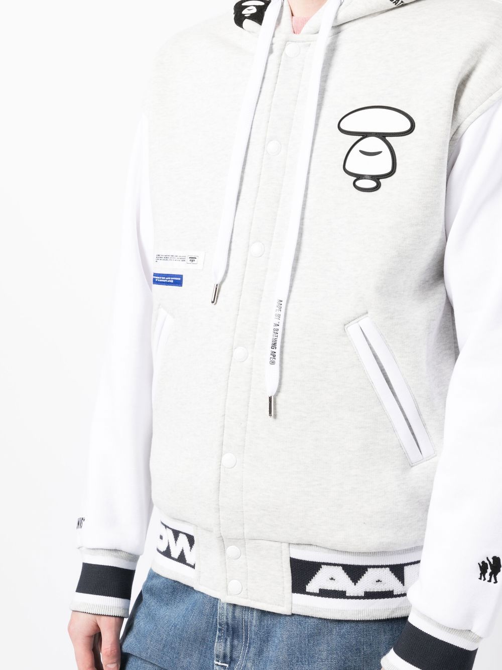 AAPE BY *A BATHING APE® logo-patch zip-up Hoodie - Farfetch