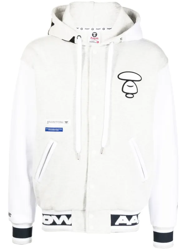 AAPE BY *A BATHING APE® logo-patch zip-up Hoodie - Farfetch